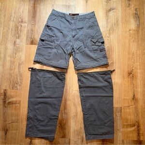 vintage 00's y2k baggy utility skate rise cargo zip off jeans OTB 34x34 Grunge